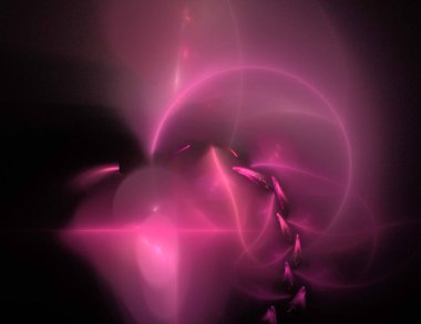 Siyah Renk Üzerine Bir Dijital Fraktal Resmi