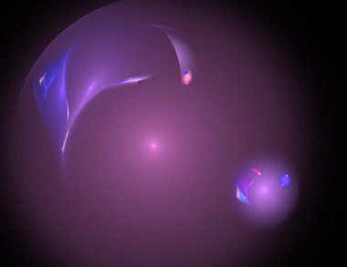 Siyah Renk Üzerine Bir Dijital Fraktal Resmi