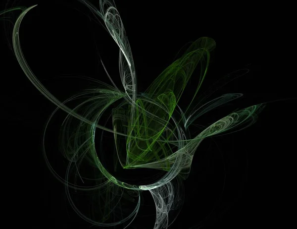 Imagen de un fractal digital en color negro —  Fotos de Stock