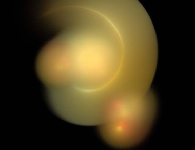 Siyah Renk Üzerine Bir Dijital Fraktal Resmi