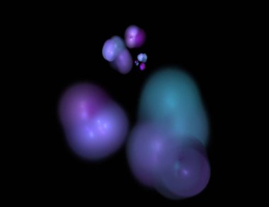 Siyah Renk Üzerine Bir Dijital Fraktal Resmi