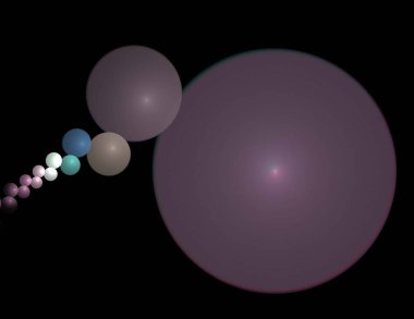 Siyah Renk Üzerine Bir Dijital Fraktal Resmi
