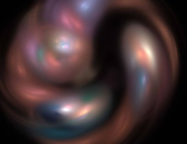 Siyah Renk Üzerine Bir Dijital Fraktal Resmi