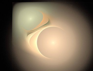 Siyah Renk Üzerine Bir Dijital Fraktal Resmi