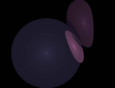 Siyah Renk Üzerine Bir Dijital Fraktal Resmi