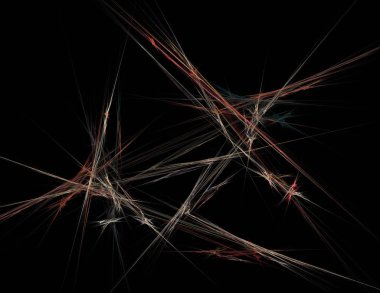 Siyah Renk Üzerine Bir Dijital Fraktal Resmi