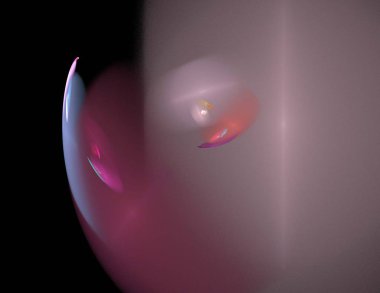 Siyah Renk Üzerine Bir Dijital Fraktal Resmi