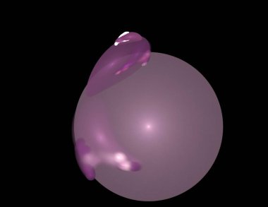 Siyah Renk Üzerine Bir Dijital Fraktal Resmi