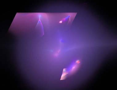 Siyah Renk Üzerine Bir Dijital Fraktal Resmi