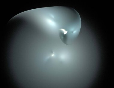 Siyah Renk Üzerine Bir Dijital Fraktal Resmi