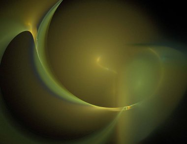 Siyah Renk Üzerine Bir Dijital Fraktal Resmi