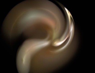 Siyah Renk Üzerine Bir Dijital Fraktal Resmi