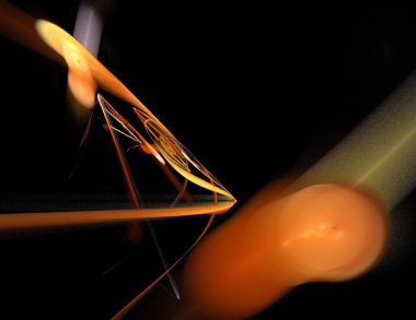 Siyah Renk Üzerine Bir Dijital Fraktal Resmi