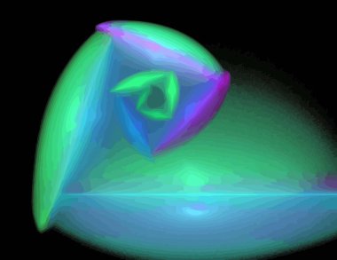 Siyah Renk Üzerine Bir Dijital Fraktal Resmi