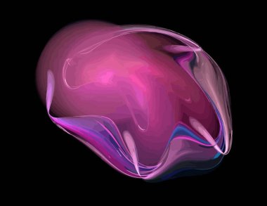 Siyah Renk Üzerine Bir Dijital Fraktal Resmi