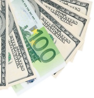 dolar ve euro üzerinde beyaz