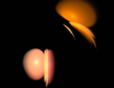 Siyah Renk Üzerine Bir Dijital Fraktal Resmi