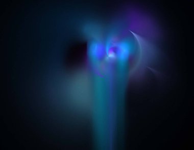 Siyah Renk Üzerine Bir Dijital Fraktal Resmi