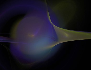 Siyah Renk Üzerine Bir Dijital Fraktal Resmi