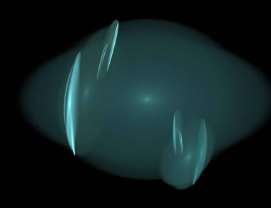 Siyah Renk Üzerine Bir Dijital Fraktal Resmi