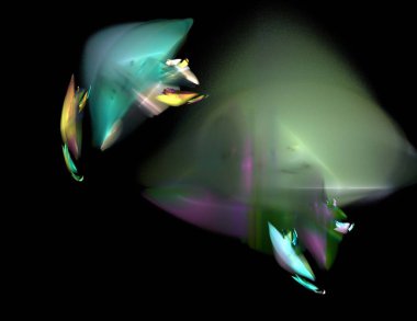 Siyah Renk Üzerine Bir Dijital Fraktal Resmi