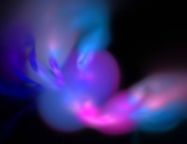 Siyah Renk Üzerine Bir Dijital Fraktal Resmi