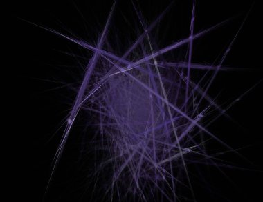 Siyah Renk Üzerine Bir Dijital Fraktal Resmi