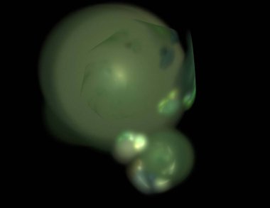 Siyah Renk Üzerine Bir Dijital Fraktal Resmi