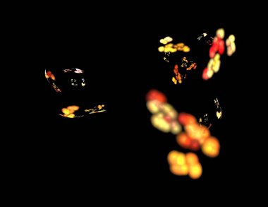 Siyah Renk Üzerine Bir Dijital Fraktal Resmi