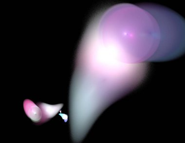 Siyah Renk Üzerine Bir Dijital Fraktal Resmi