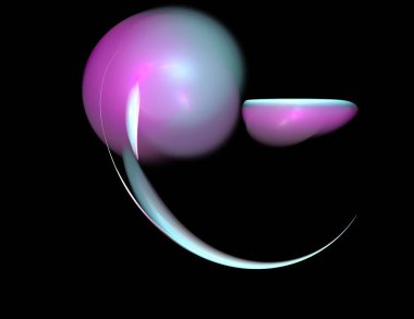 Siyah Renk Üzerine Bir Dijital Fraktal Resmi