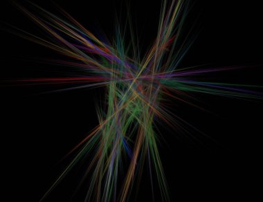 Siyah Renk Üzerine Bir Dijital Fraktal Resmi