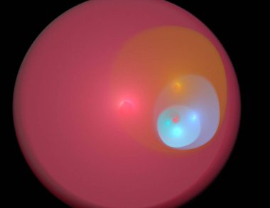 Siyah Renk Üzerine Bir Dijital Fraktal Resmi