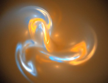 Siyah Renk Üzerine Bir Dijital Fraktal Resmi