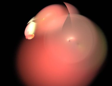 Siyah Renk Üzerine Bir Dijital Fraktal Resmi