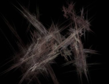 Siyah Renk Üzerine Bir Dijital Fraktal Resmi