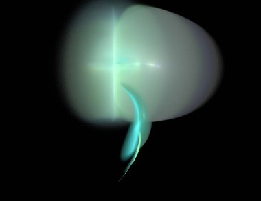 Siyah Renk Üzerine Bir Dijital Fraktal Resmi