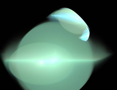 Siyah Renk Üzerine Bir Dijital Fraktal Resmi