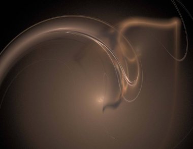 Siyah Renk Üzerine Bir Dijital Fraktal Resmi