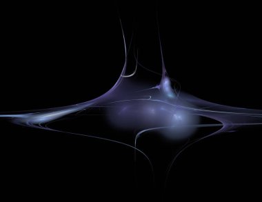 Siyah Renk Üzerine Bir Dijital Fraktal Resmi