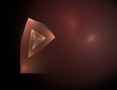 Siyah Renk Üzerine Bir Dijital Fraktal Resmi