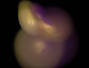 Siyah Renk Üzerine Bir Dijital Fraktal Resmi