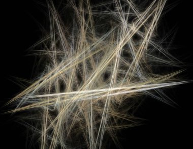 Siyah Renk Üzerine Bir Dijital Fraktal Resmi