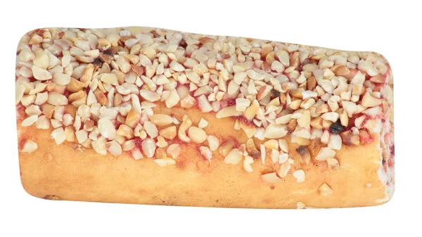 Bun with Nut Isolated — Stock Photo, Image