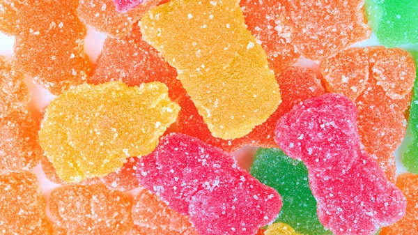 Multicolor frukt gelé på torr dag — Stockfoto