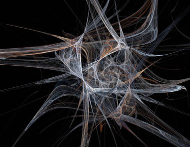 Siyah Renk Üzerine Bir Dijital Fraktal Resmi