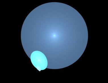 Siyah Renk Üzerine Bir Dijital Fraktal Resmi