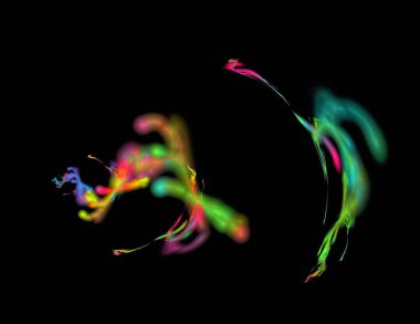 Siyah Renk Üzerine Bir Dijital Fraktal Resmi