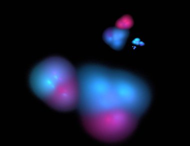 Siyah Renk Üzerine Bir Dijital Fraktal Resmi