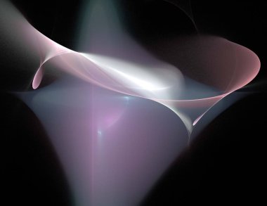 Siyah Renk Üzerine Bir Dijital Fraktal Resmi